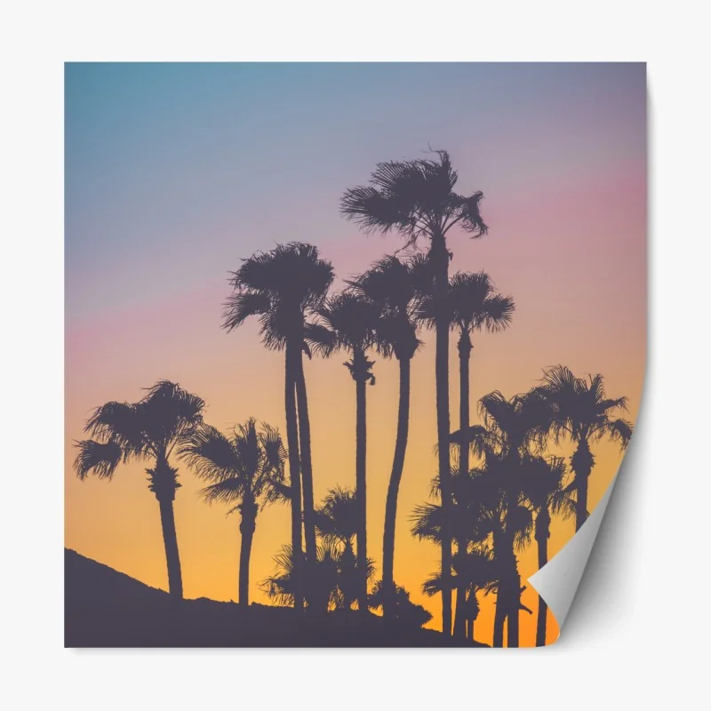 Repositionierbarer Aufkleber tropisches botanisches blumenmuster – Wallnifity®