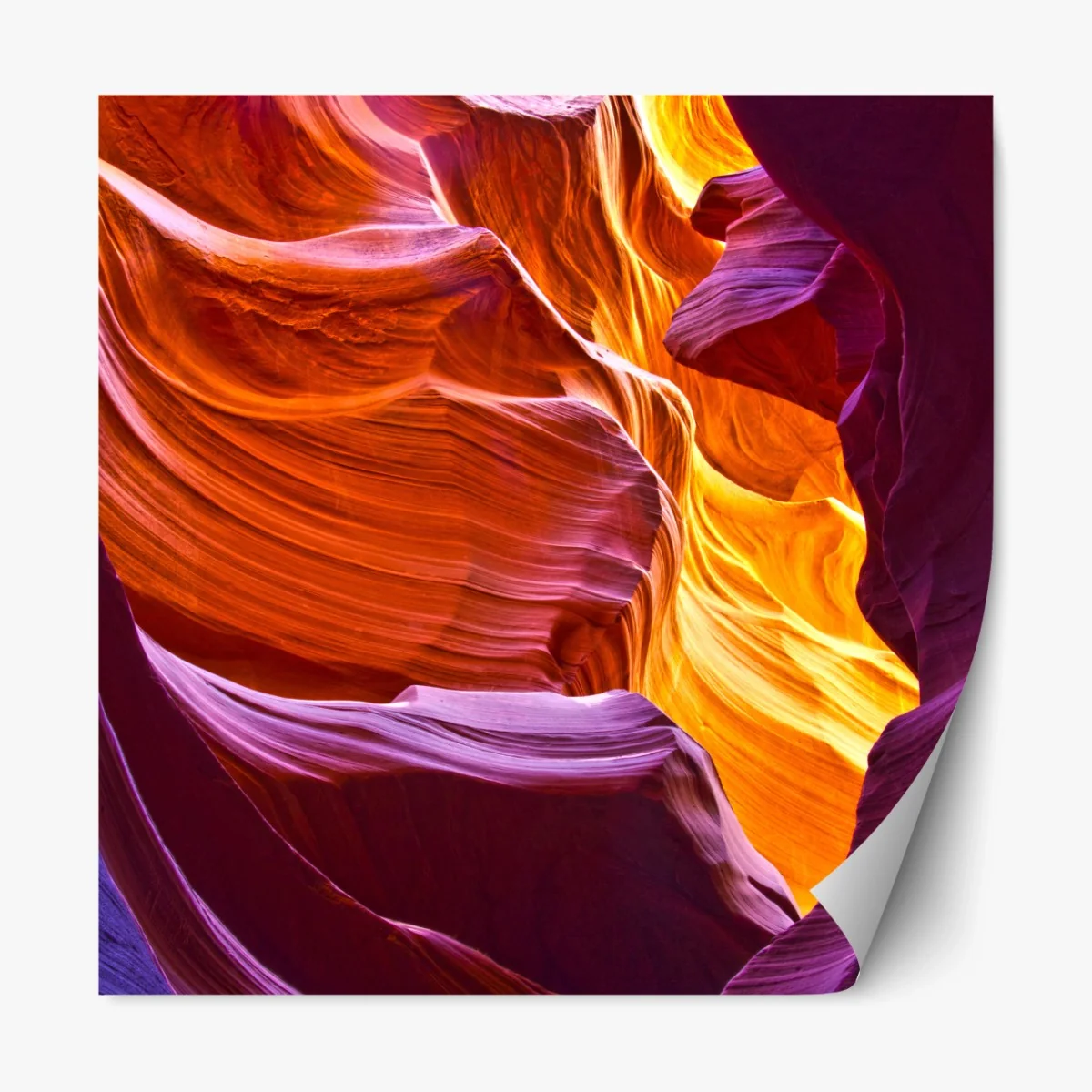 Repositionierbarer Aufkleber sonnenbeschienener sandstein canyon – Wallnifity® Repositionierbarer Aufkleber sonnenbeschienener sandstein canyon – Wallnifity®