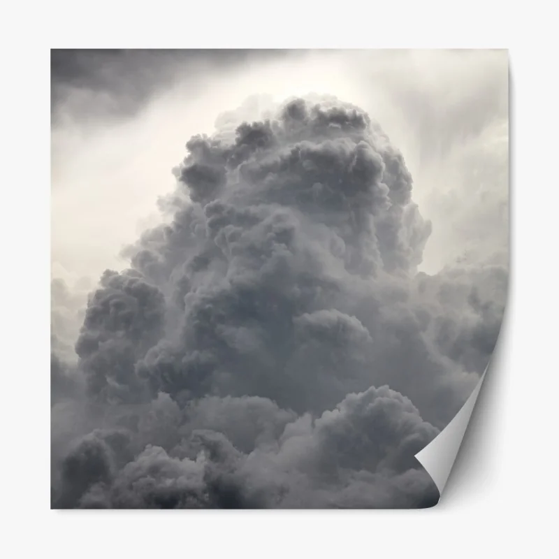 Repositionierbarer Aufkleber luftaufnahme: fluss in moosbedeckter schlucht – Wallnifity®