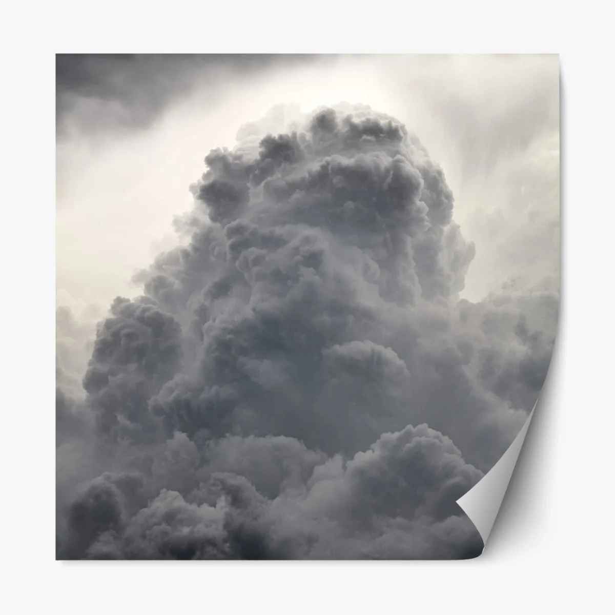 Repositionierbarer Aufkleber dramatische graue wolkenlandschaft – Wallnifity® Repositionierbarer Aufkleber dramatische graue wolkenlandschaft – Wallnifity®