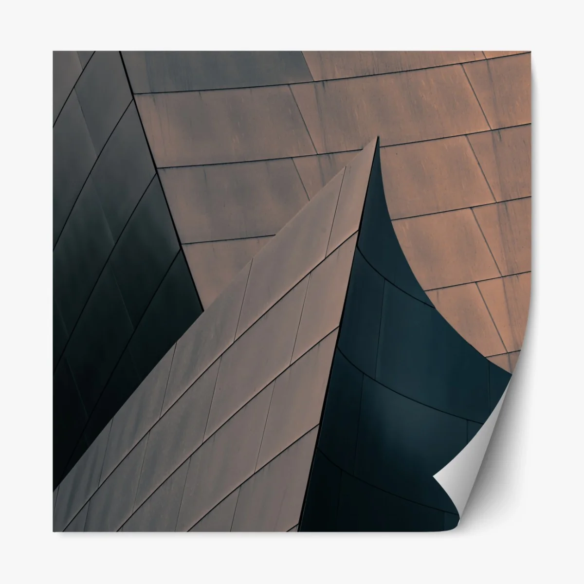 Repositionierbarer Aufkleber geometrische architekturformen aus metall – Wallnifity® Repositionierbarer Aufkleber geometrische architekturformen aus metall – Wallnifity®