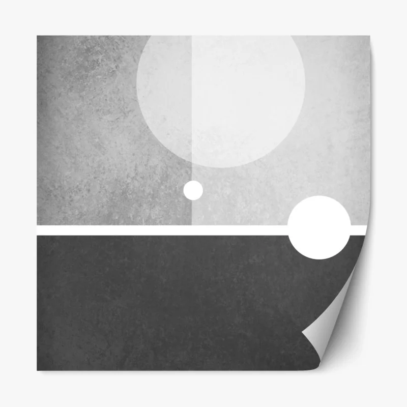 Repositionierbarer Aufkleber minimalistische geometrische komposition