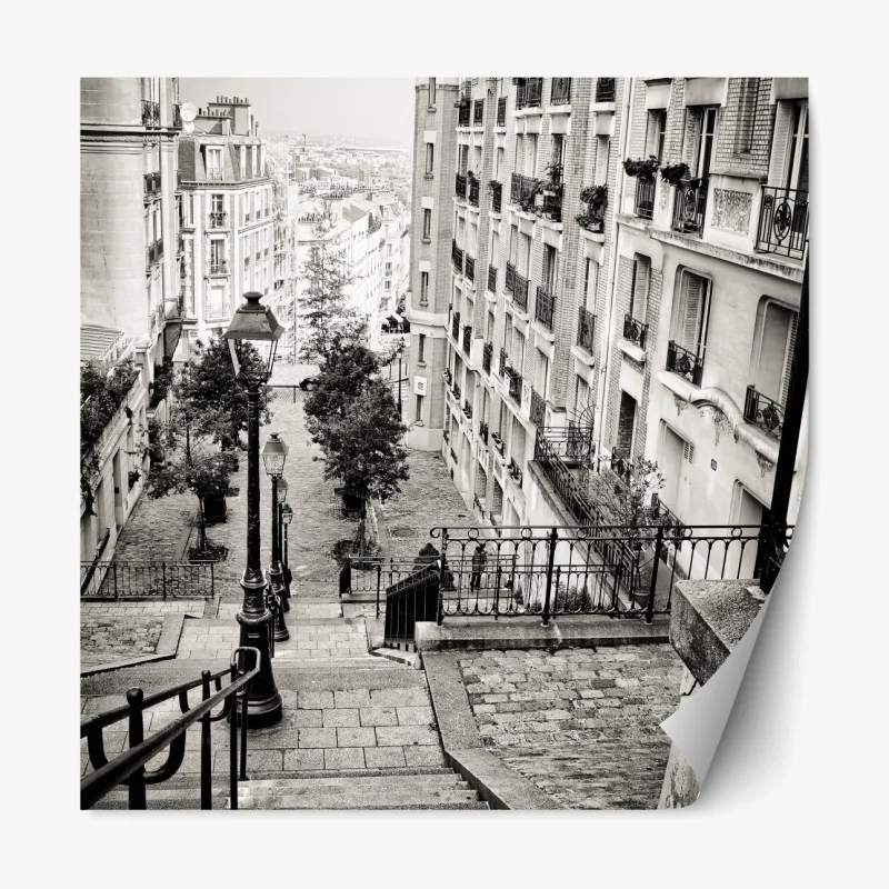 Repositionierbarer Aufkleber panorama des üppigen grünen wasserfalls – Wallnifity®