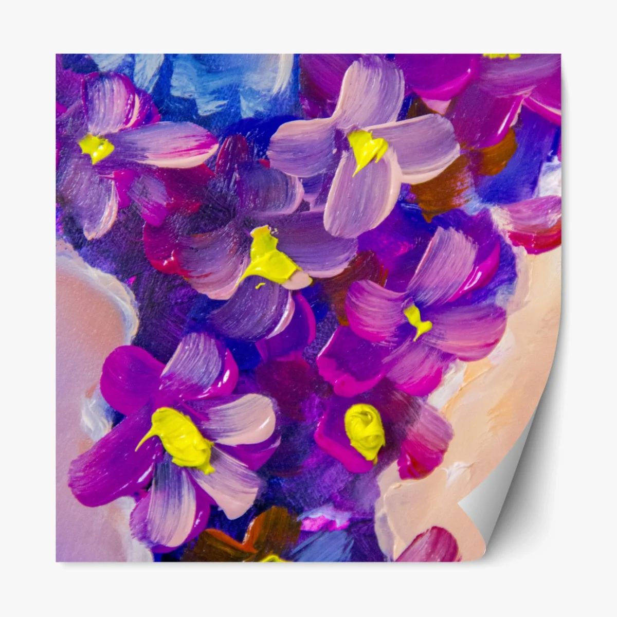 Repositionierbarer Aufkleber intensiver violetter blumenstrauß – Wallnifity® Repositionierbarer Aufkleber intensiver violetter blumenstrauß – Wallnifity®