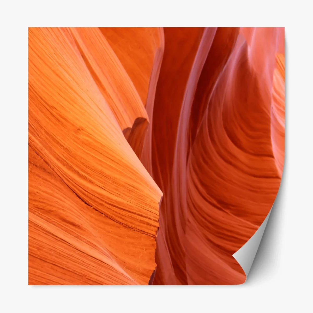 Repositionierbarer Aufkleber warmer sandstein schlucht abstrakt – Wallnifity® Repositionierbarer Aufkleber warmer sandstein schlucht abstrakt – Wallnifity®