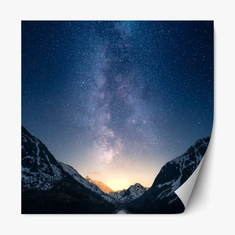 Repositionierbarer Aufkleber ruhige flusslandschaft – Wallnifity®