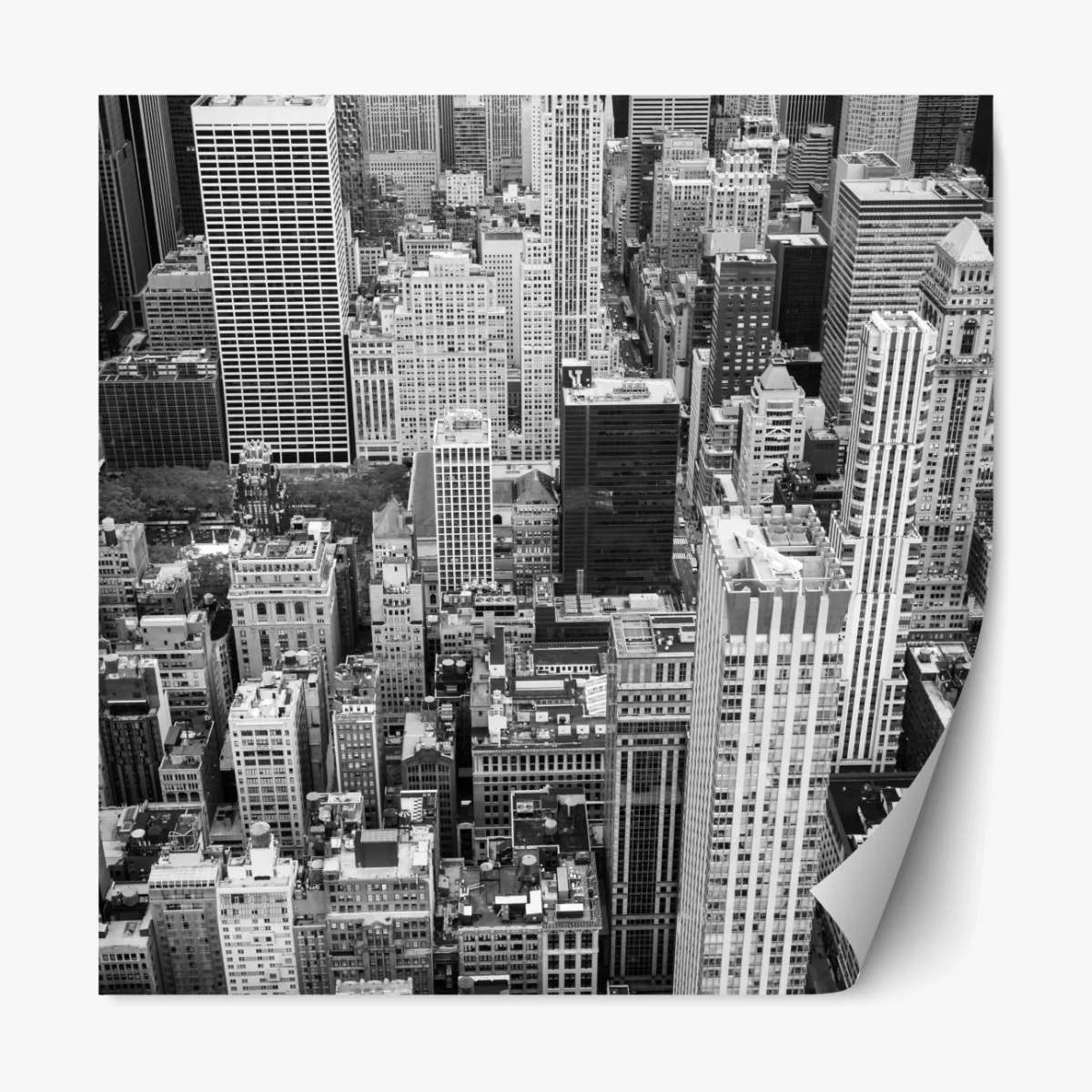 Repositionierbarer Aufkleber schwarzweiße stadtsilhouette – Wallnifity® Repositionierbarer Aufkleber schwarzweiße stadtsilhouette – Wallnifity®