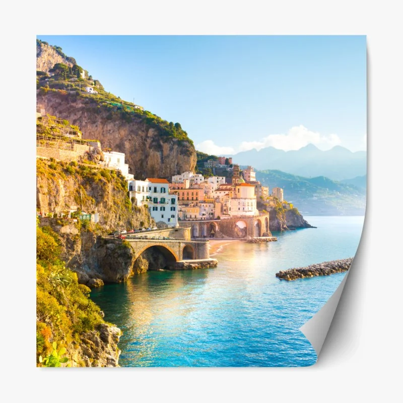 Repositionierbarer Aufkleber elegantes anthurium vor rotem hintergrund – Wallnifity®