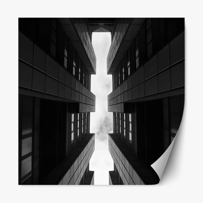 Repositionierbarer Aufkleber porto skyline bei dämmerung mit Dom Luís I – Wallnifity®