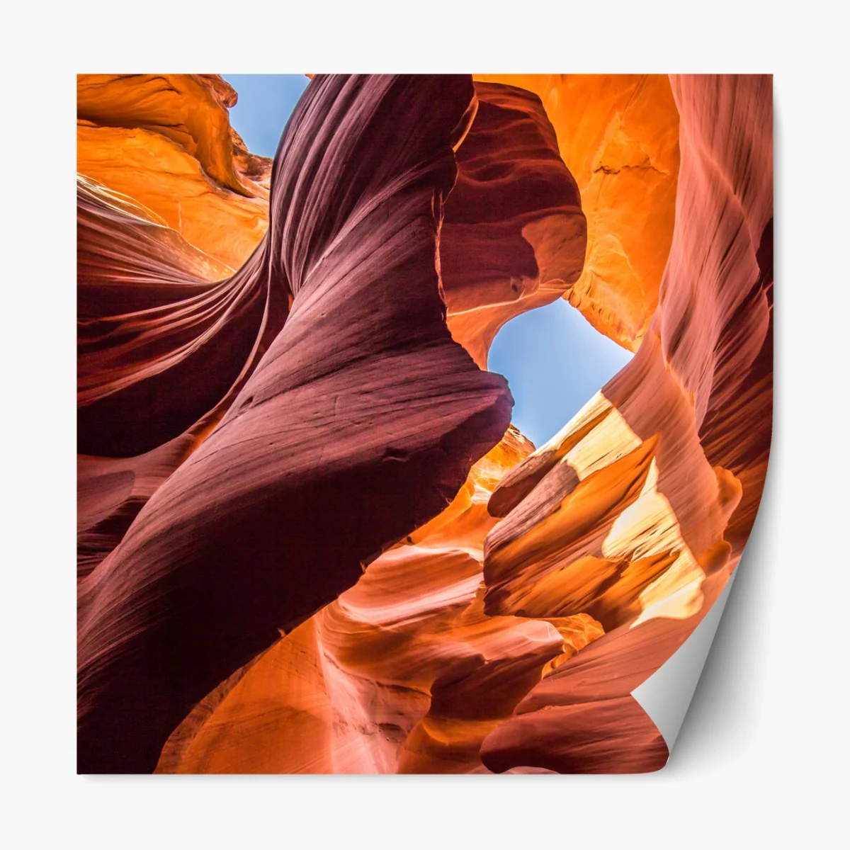 Repositionierbarer Aufkleber sonnenbeschienene schlucht mit sandsteinformationen – Wallnifity® Repositionierbarer Aufkleber sonnenbeschienene schlucht mit sandsteinformationen – Wallnifity®