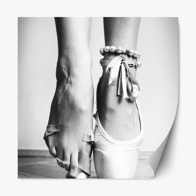 Repositionierbarer Aufkleber ballettspitze in anmut