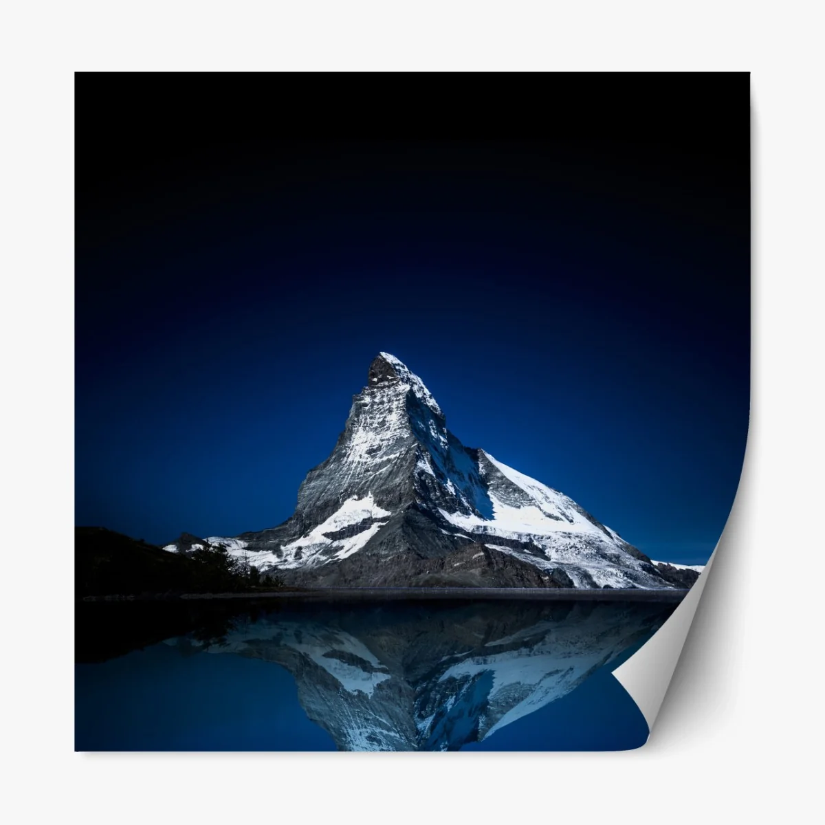 Repositionierbarer Aufkleber Matterhorn nächtliche spiegelung – Wallnifity®