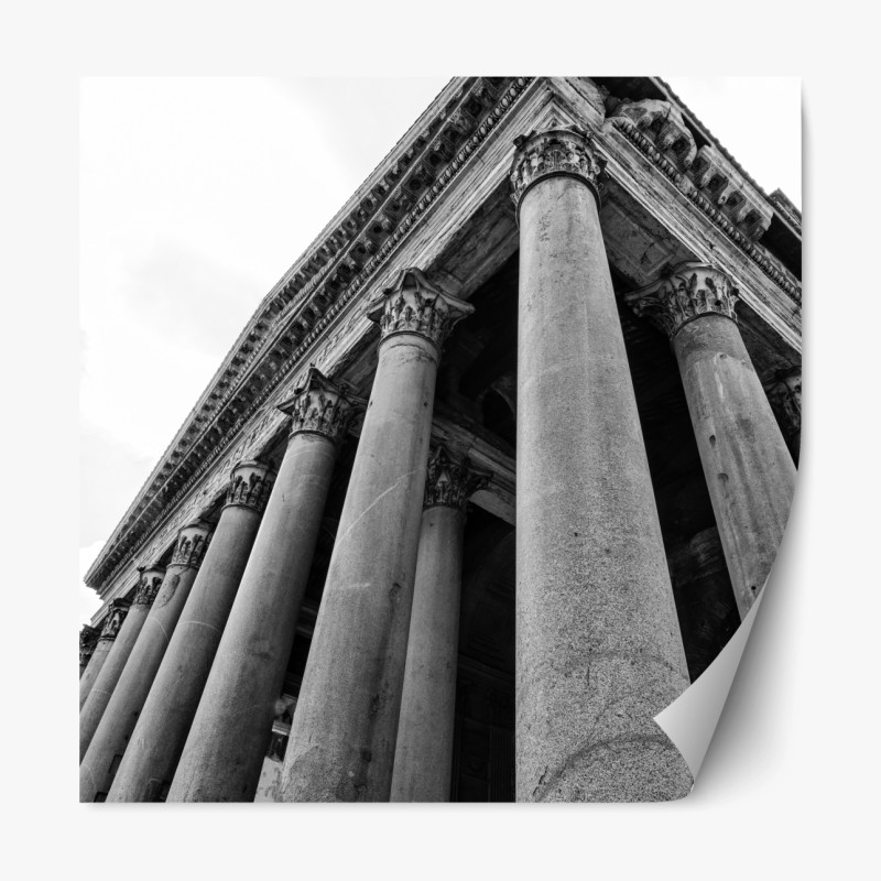 Repositionierbarer Aufkleber majestätische säulen des Pantheon in Rom