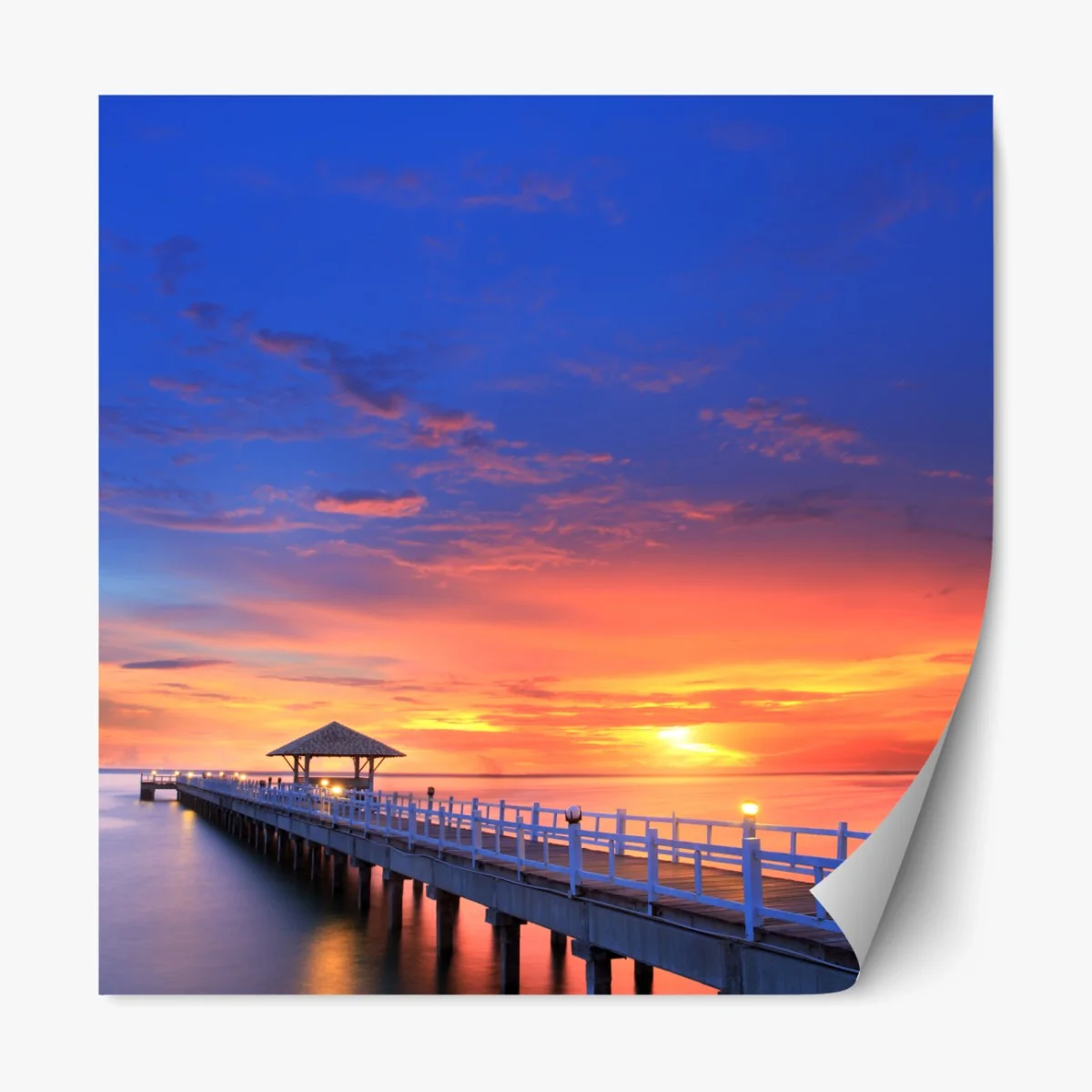 Repositionierbarer Aufkleber mole bei sonnenuntergang am strand – Wallnifity® Repositionierbarer Aufkleber mole bei sonnenuntergang am strand – Wallnifity®