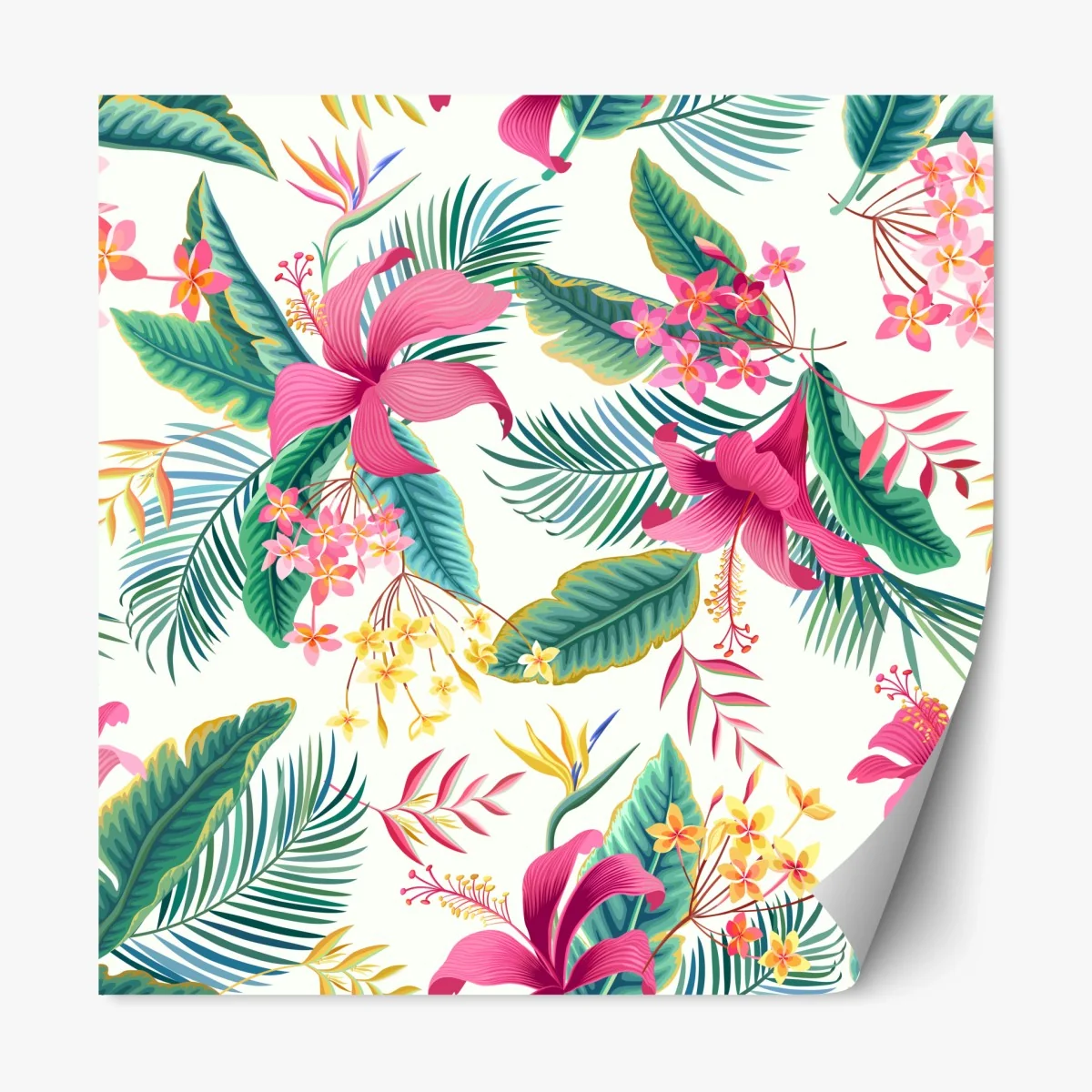 Repositionierbarer Aufkleber tropisches botanisches blumenmuster – Wallnifity® Repositionierbarer Aufkleber tropisches botanisches blumenmuster – Wallnifity®