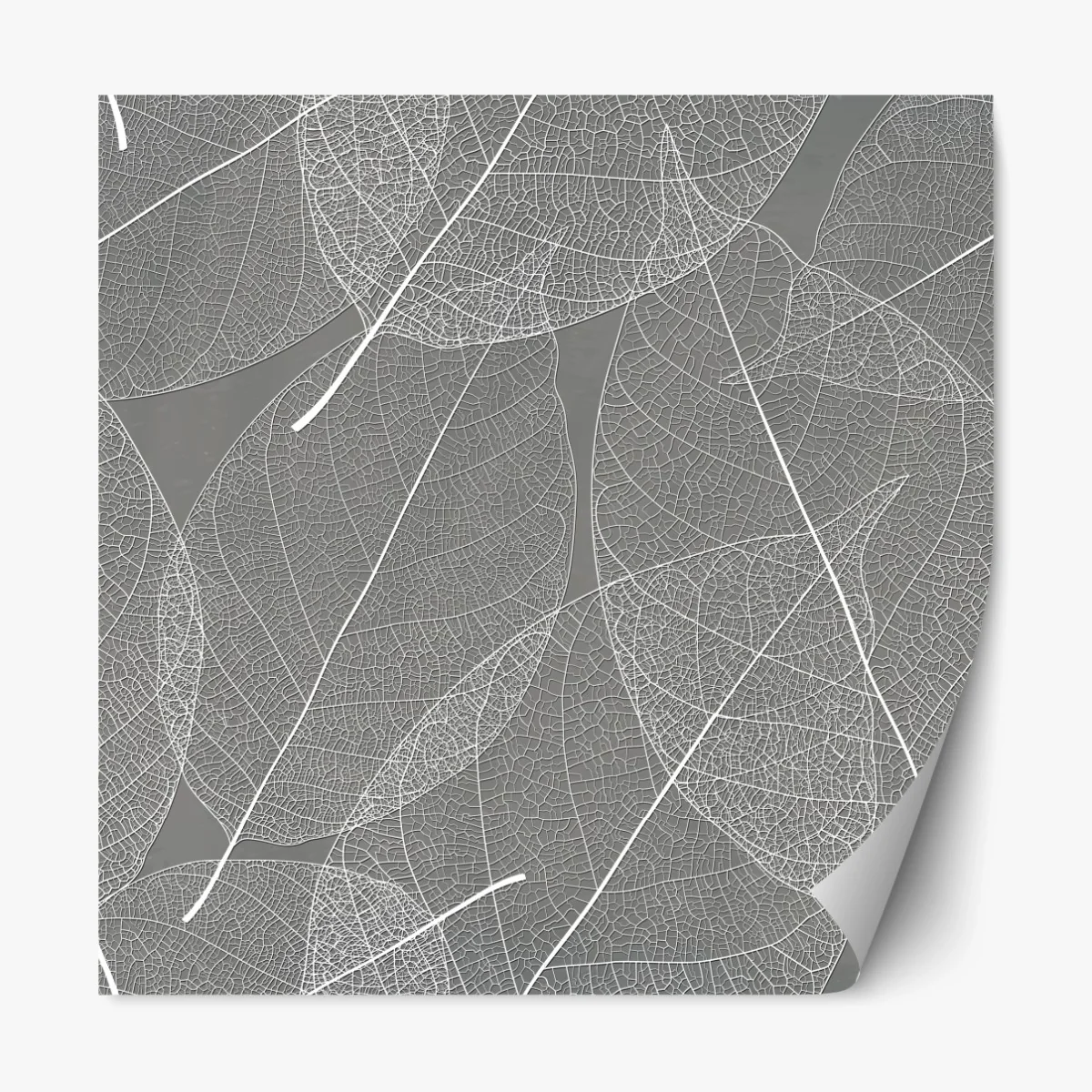 Repositionierbarer Aufkleber feines blattadern-muster in grautönen – Wallnifity® Repositionierbarer Aufkleber feines blattadern-muster in grautönen – Wallnifity®