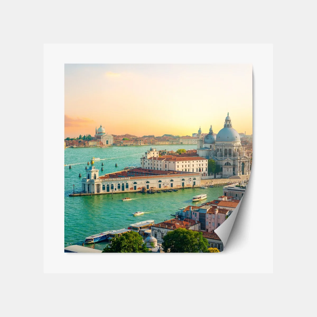 Repositionierbarer Aufkleber sonnenuntergangspanorama von Venedig – Wallnifity® Repositionierbarer Aufkleber sonnenuntergangspanorama von Venedig – Wallnifity®