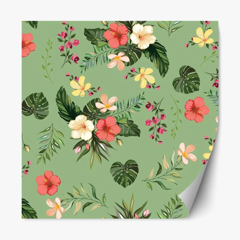 Repositionierbarer Aufkleber verspieltes party-muster mit menschen – Wallnifity®