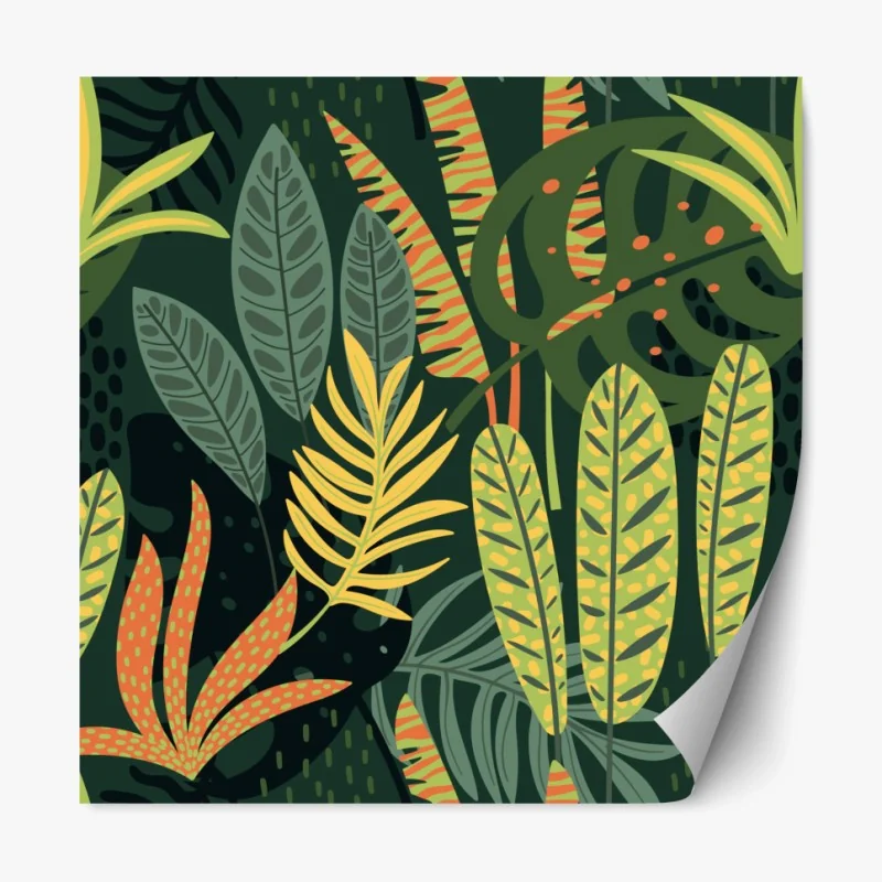 Repositionierbarer Aufkleber goldener morgen über nebligem fluss – Wallnifity®