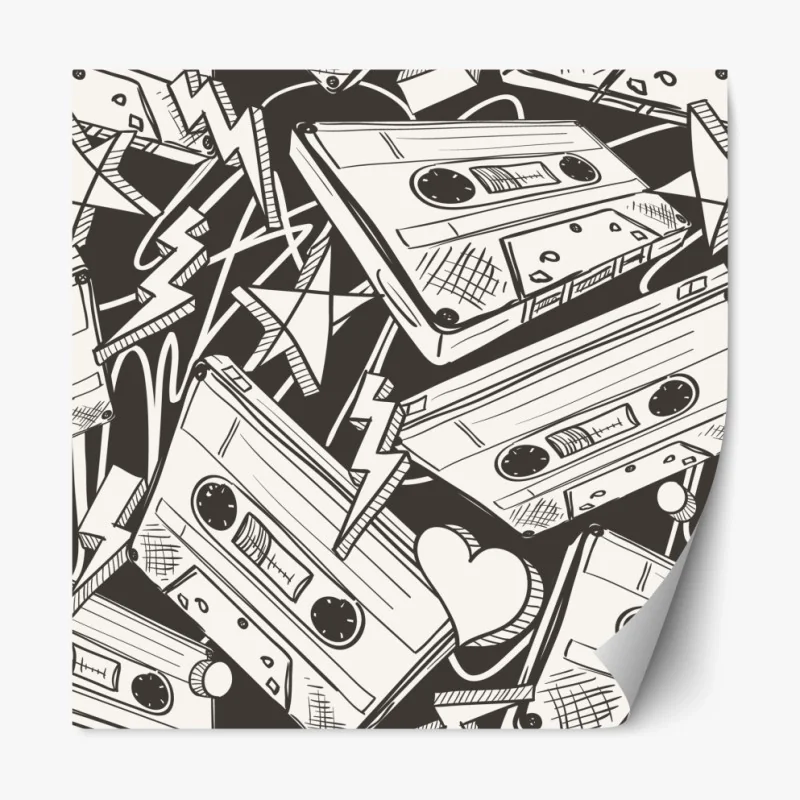 Repositionierbarer Aufkleber panorama von Neapel mit dem Vesuv – Wallnifity®