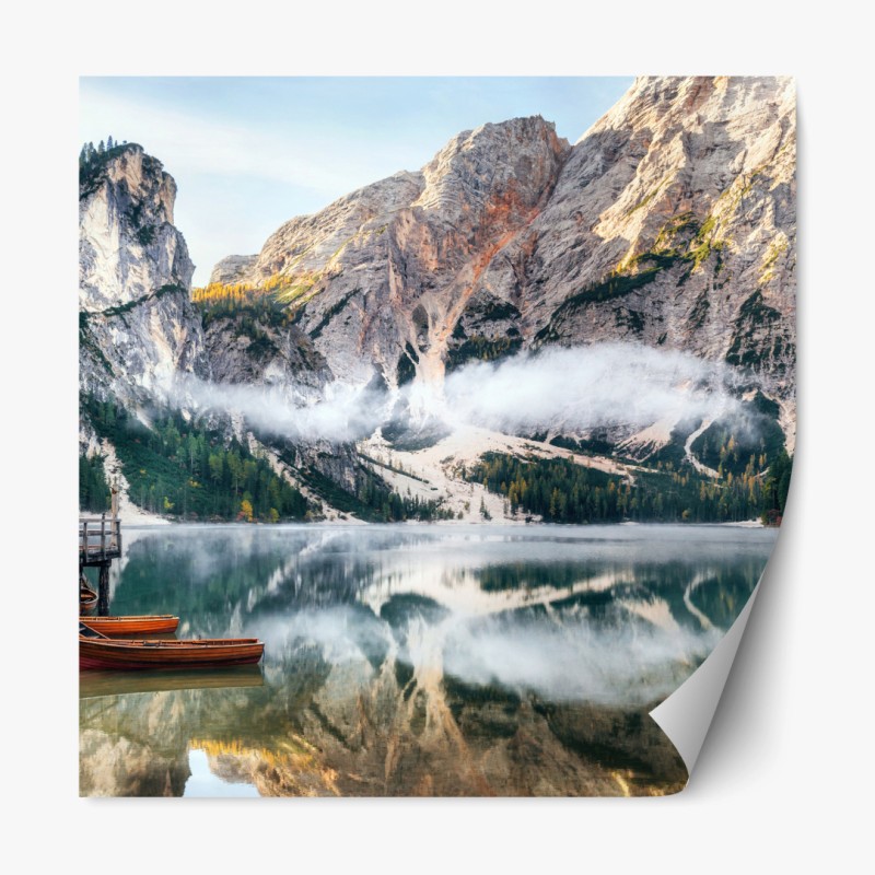 Repositionierbarer Aufkleber ruhiger waldsteg – Wallnifity®