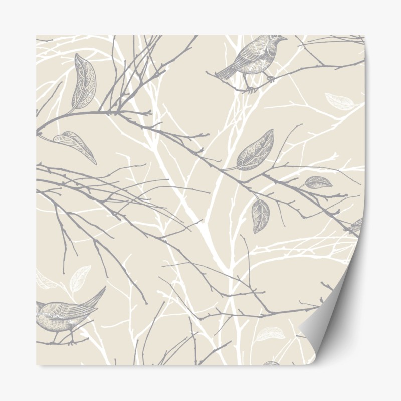 Repositionierbarer Aufkleber lebhaftes geometrisches blumenmuster – Wallnifity®