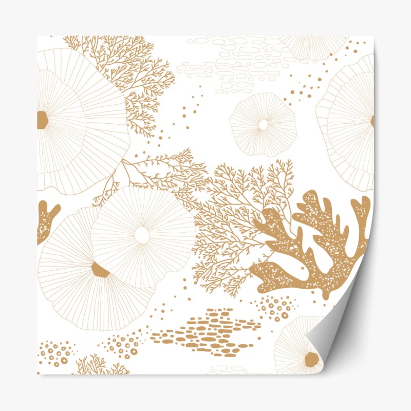 Repositionierbarer Aufkleber niedliches gestreiftes fuchsmuster – Wallnifity®