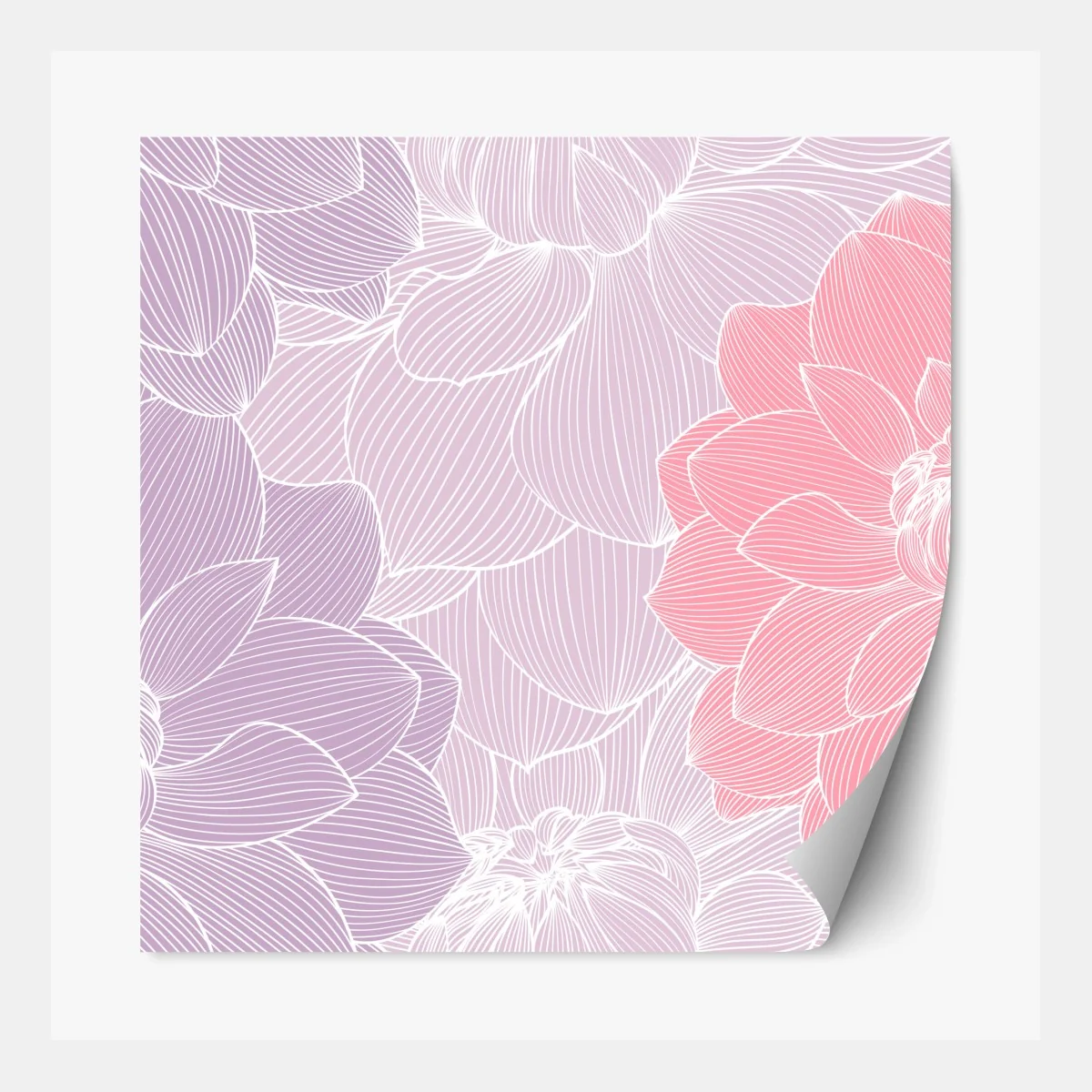 Repositionierbarer Aufkleber zartes pastell blumenmuster – Wallnifity®