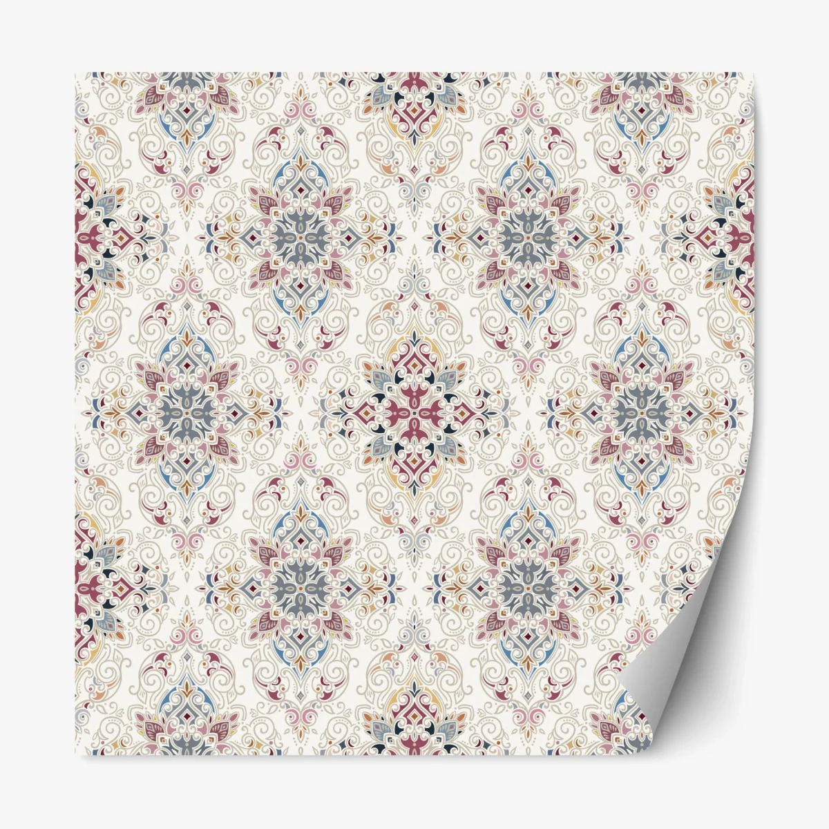 Repositionierbarer Aufkleber ornamentales vintage-damastmuster – Wallnifity® Repositionierbarer Aufkleber ornamentales vintage-damastmuster – Wallnifity®