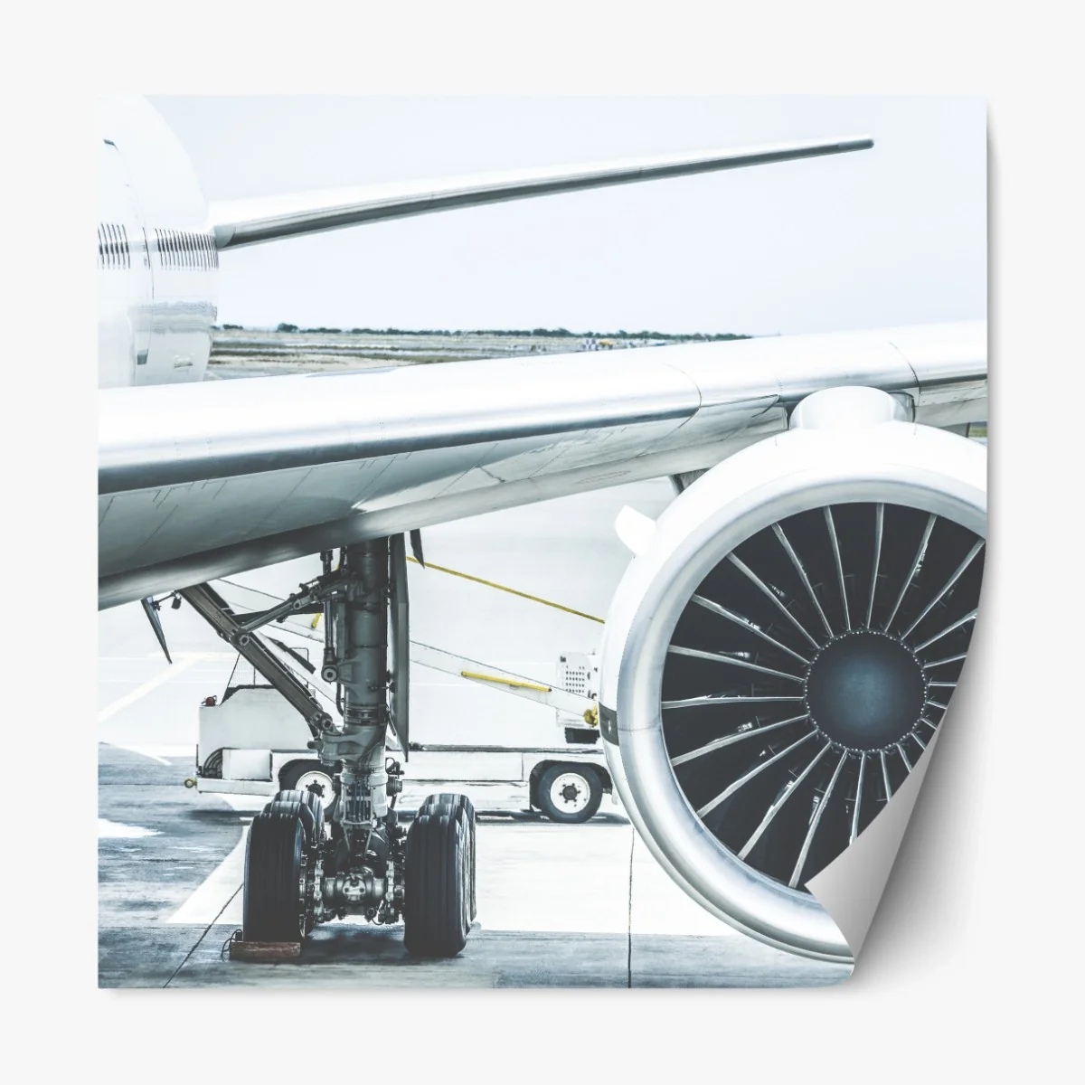 Repositionierbarer Aufkleber nahaufnahme triebwerk am terminal – Wallnifity® Repositionierbarer Aufkleber nahaufnahme triebwerk am terminal – Wallnifity®