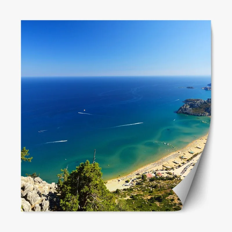 Repositionierbarer Aufkleber Tern Lake spiegelungen, berglandschaft aus Alaska – Wallnifity®