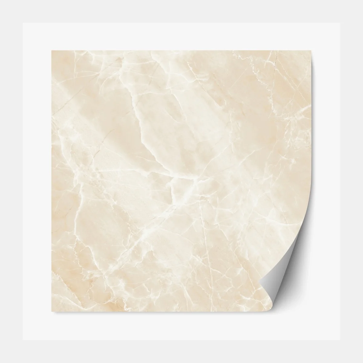 Repositionierbarer Aufkleber beige marmorstruktur mit weißen adern – Wallnifity®