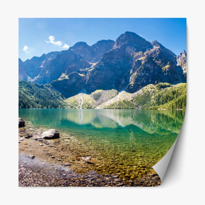 Repositionierbarer Aufkleber lebhaftes geometrisches blumenmuster – Wallnifity®