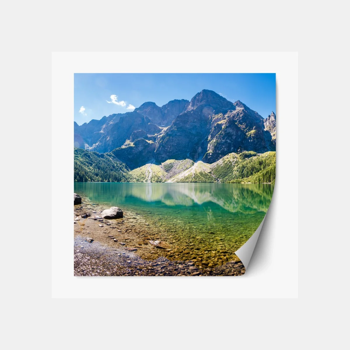 Repositionierbarer Aufkleber ruhiger alpensee – Wallnifity® Repositionierbarer Aufkleber ruhiger alpensee – Wallnifity®