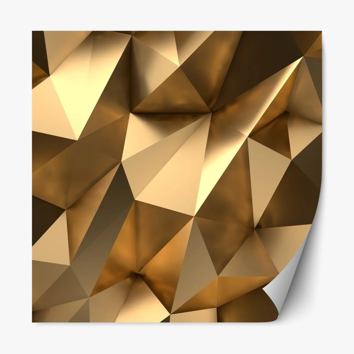 Repositionierbarer Aufkleber goldene geometrische facetten – Wallnifity® Repositionierbarer Aufkleber goldene geometrische facetten – Wallnifity®