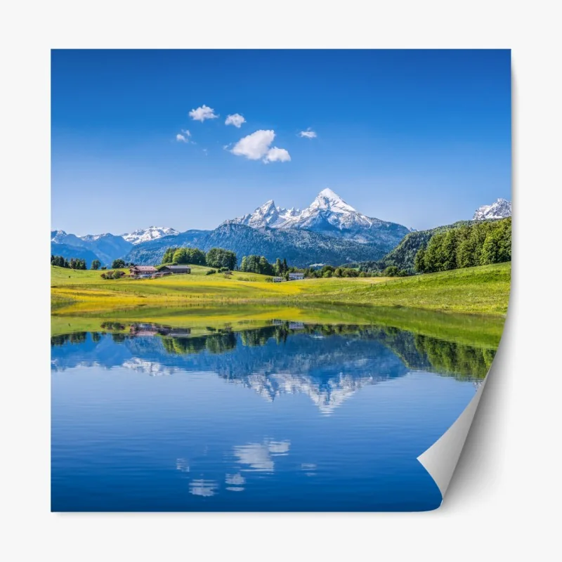 Repositionierbarer Aufkleber pastell tropisches vögel- und blumenmuster – Wallnifity®