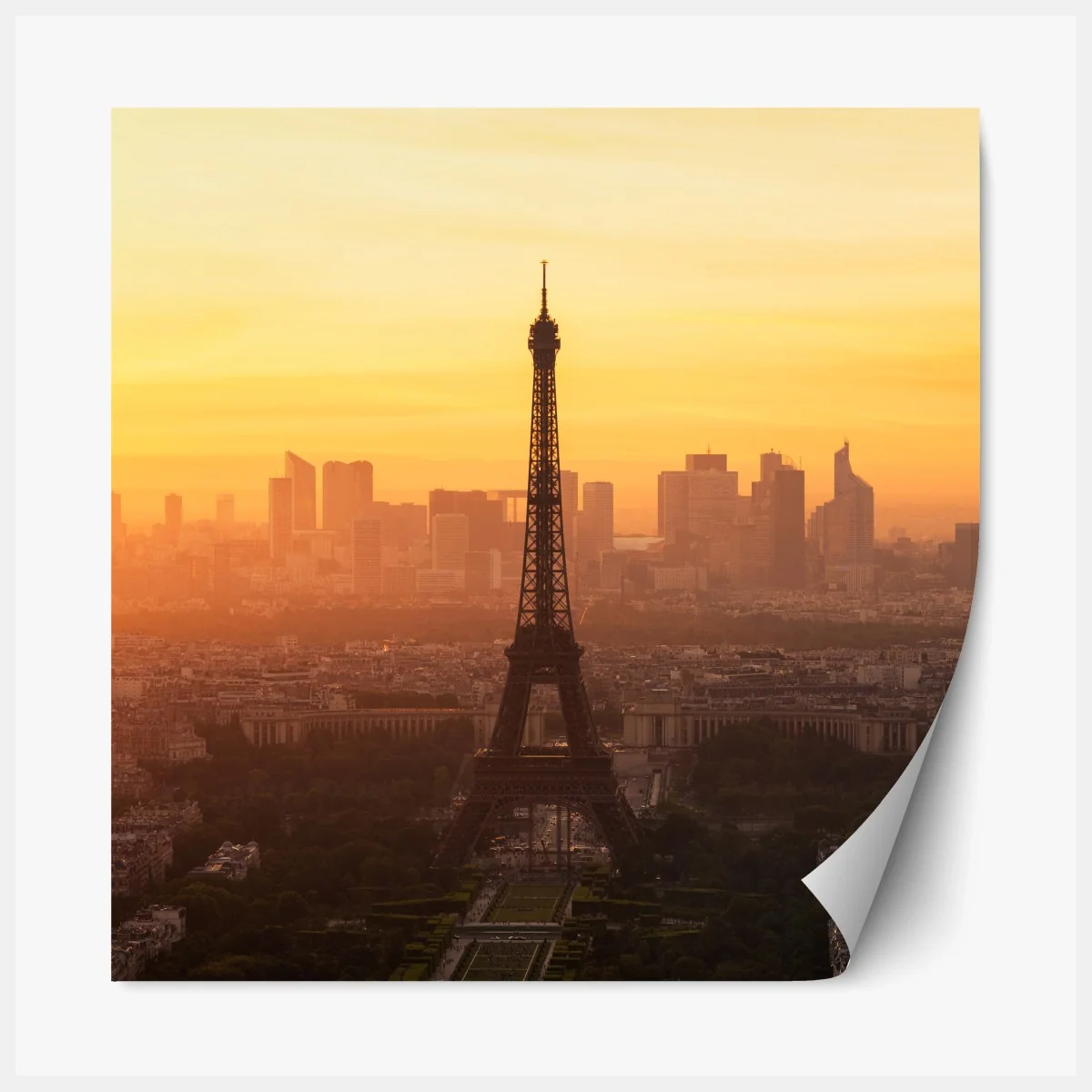 Repositionierbarer Aufkleber Paris sonnenuntergang mit Eiffelturm – Wallnifity® Repositionierbarer Aufkleber Paris sonnenuntergang mit Eiffelturm – Wallnifity®