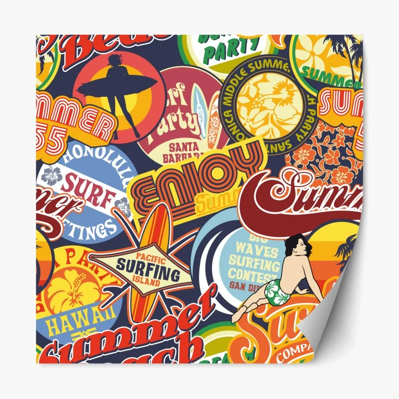 Repositionierbarer Aufkleber goldene geparden und rote rosen muster – Wallnifity®