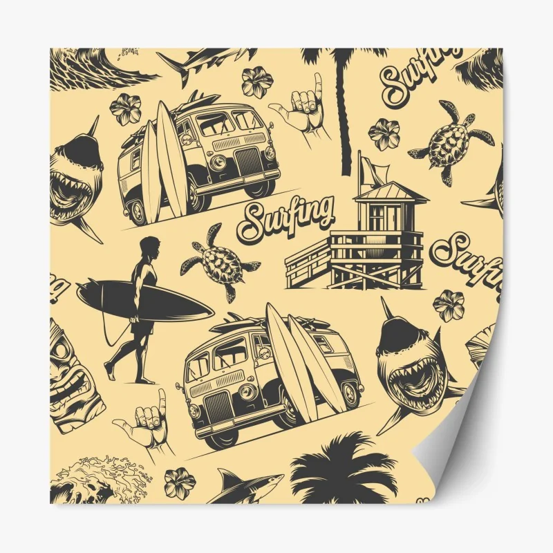 Repositionierbarer Aufkleber strand Karon, Phuket morgendliche ruhe – Wallnifity®