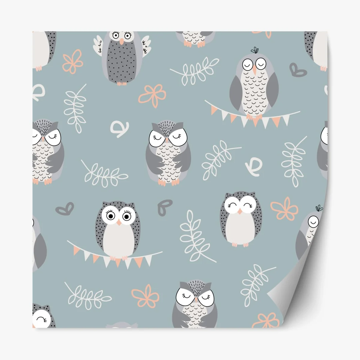 Repositionierbarer Aufkleber niedliches eulenmuster für das kinderzimmer – Wallnifity® Repositionierbarer Aufkleber niedliches eulenmuster für das kinderzimmer – Wallnifity®