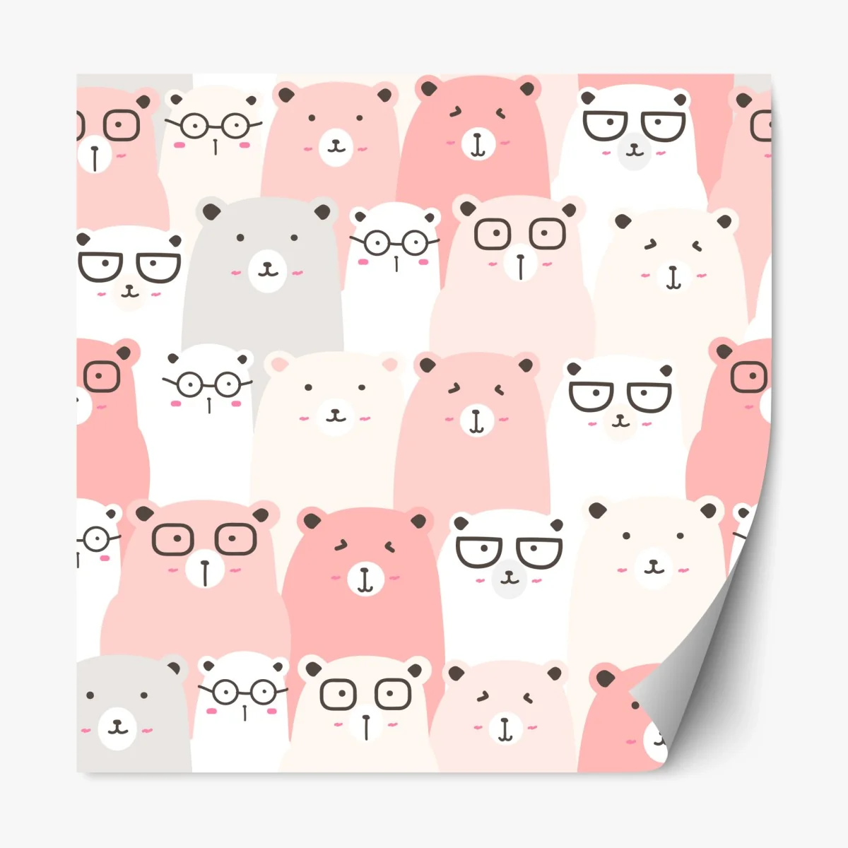 Repositionierbarer Aufkleber pastell bärenmuster für das kinderzimmer – Wallnifity® Repositionierbarer Aufkleber pastell bärenmuster für das kinderzimmer – Wallnifity®