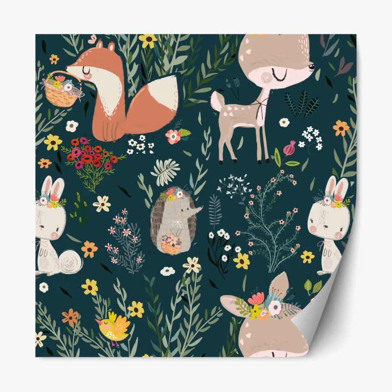 Repositionierbarer Aufkleber pastell einhörner und süßigkeiten – Wallnifity®