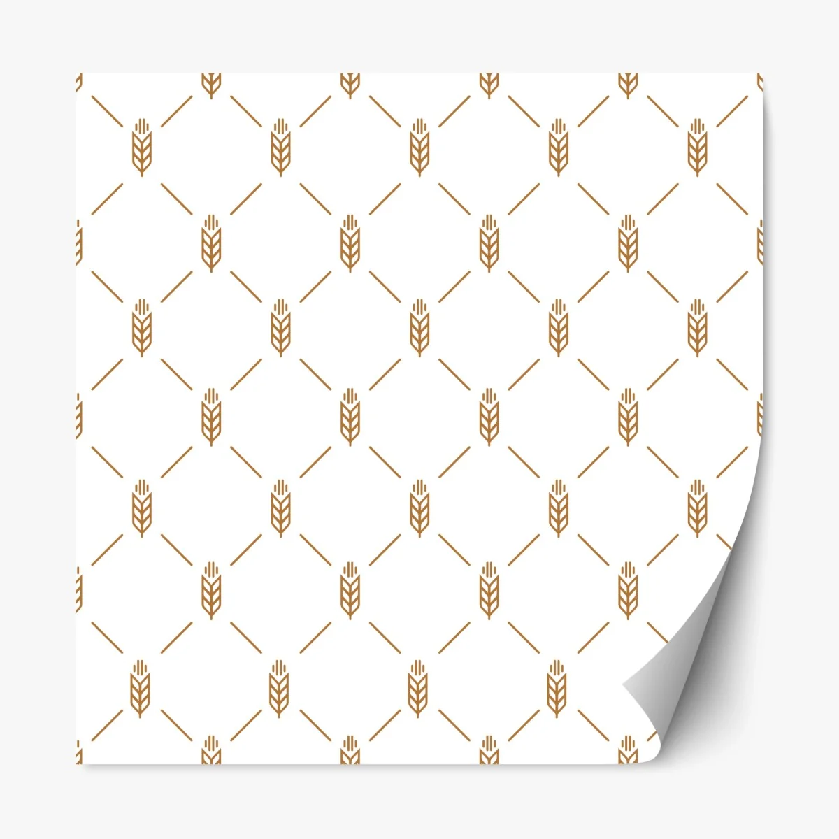 Repositionierbarer Aufkleber goldenes geometrisches weizenmuster – Wallnifity® Repositionierbarer Aufkleber goldenes geometrisches weizenmuster – Wallnifity®