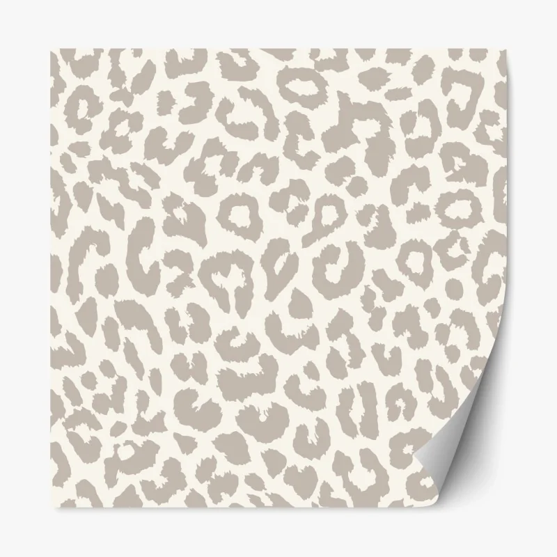 Repositionierbarer Aufkleber neutrales beiges leopardenmuster