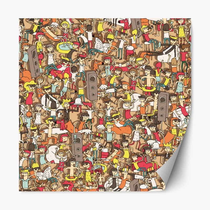 Repositionierbarer Aufkleber morgendlicher nebel über dem wald von Kaeng Krachan – Wallnifity®