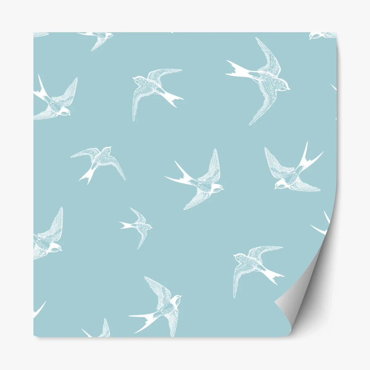 Repositionierbarer Aufkleber pastell schwalben muster – Wallnifity® Repositionierbarer Aufkleber pastell schwalben muster – Wallnifity®