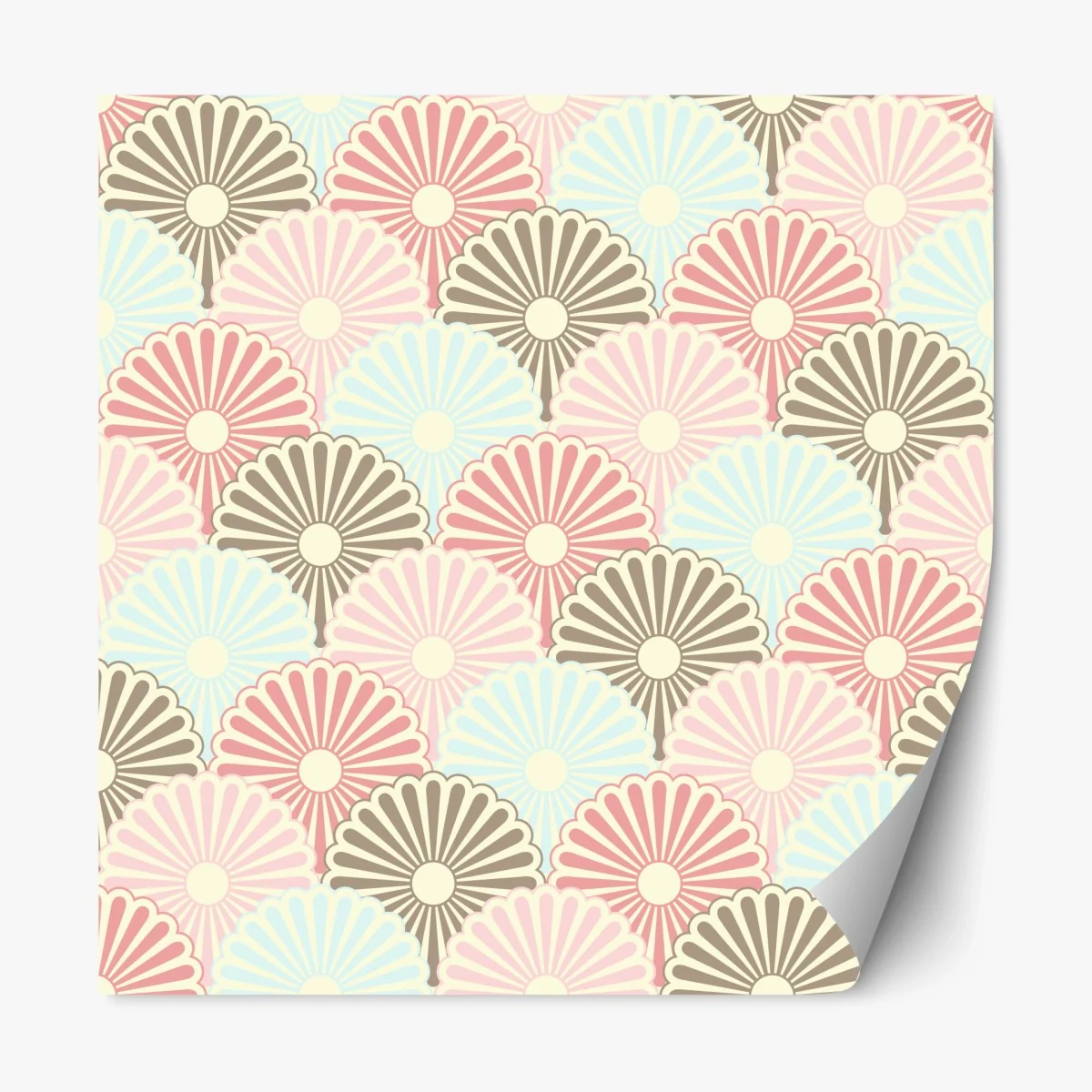 Repositionierbarer Aufkleber pastelliges muschelmuster – Wallnifity®