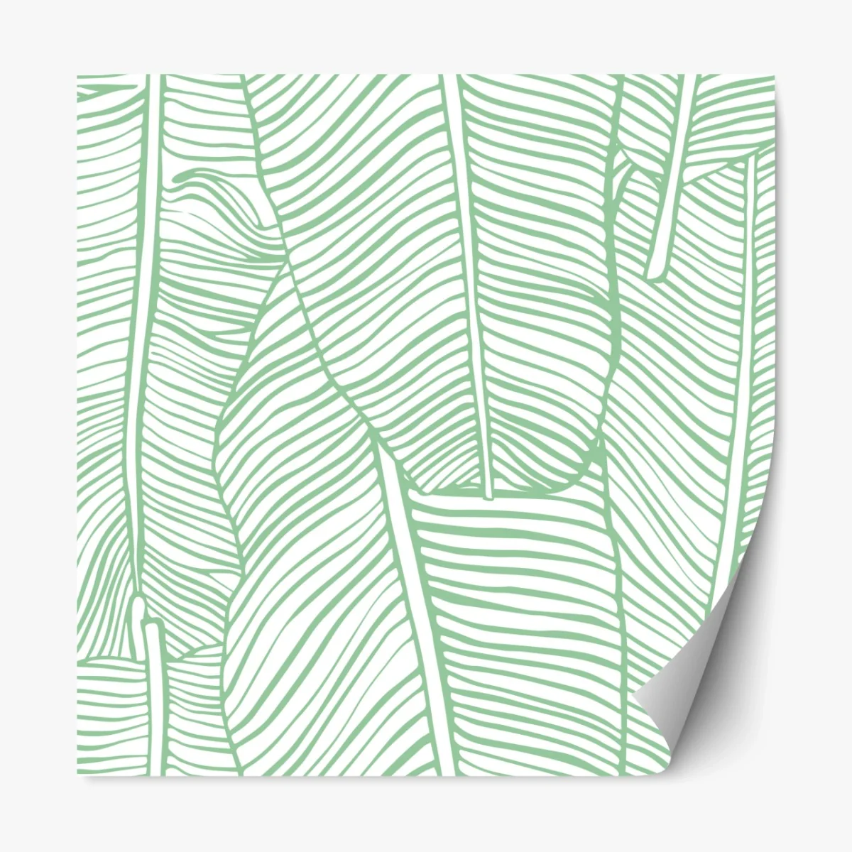 Repositionierbarer Aufkleber mintfarbenes bananenblattmuster – Wallnifity® Repositionierbarer Aufkleber mintfarbenes bananenblattmuster – Wallnifity®