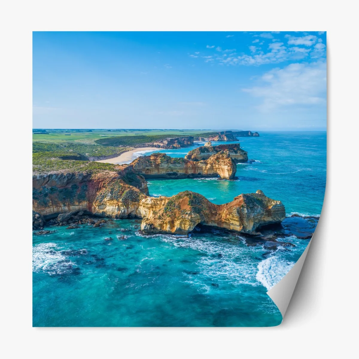 Repositionierbarer Aufkleber Great Ocean Road küstenpanorama – Wallnifity®