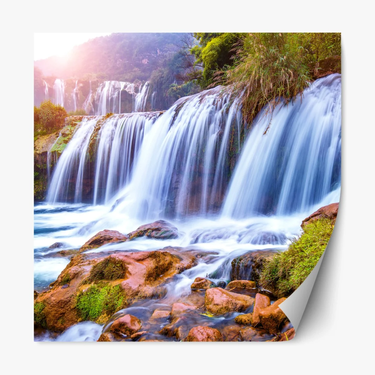 Repositionierbarer Aufkleber Jiulong wasserfall in Luoping, China – Wallnifity®